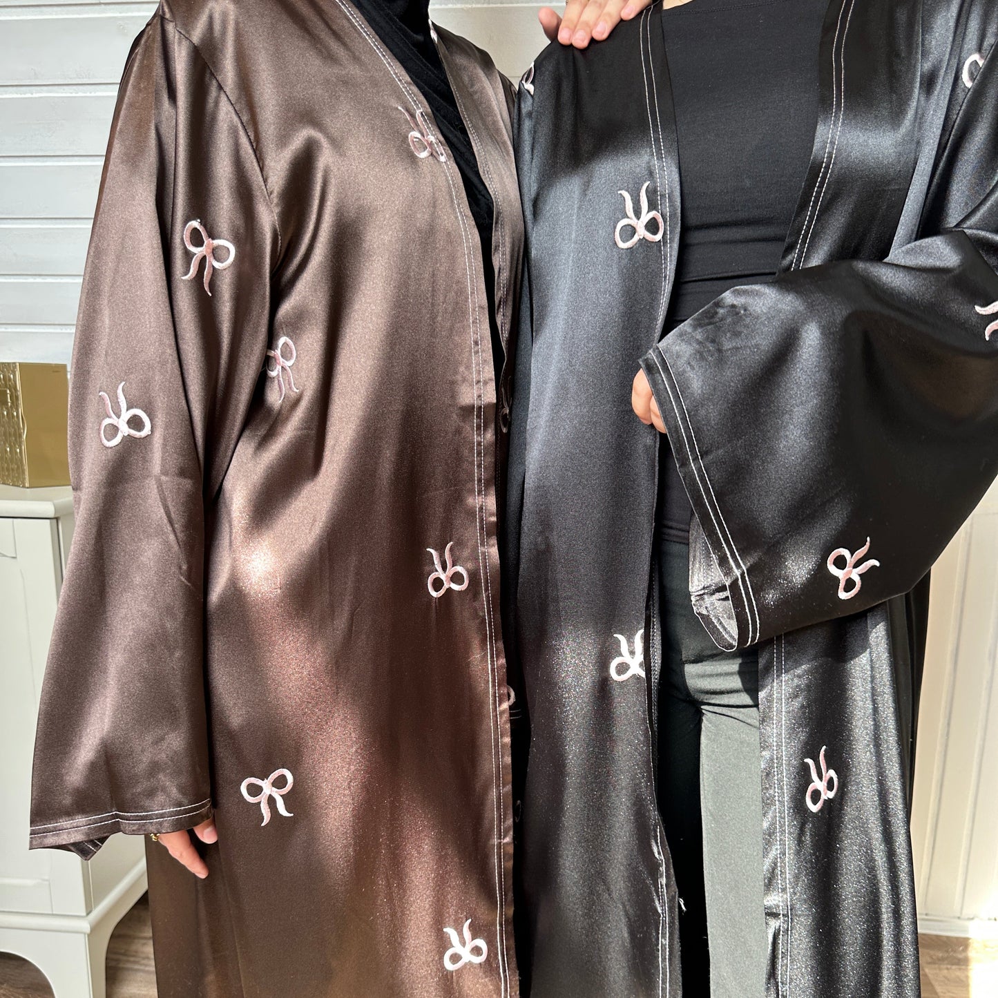 Satin Bow Abaya