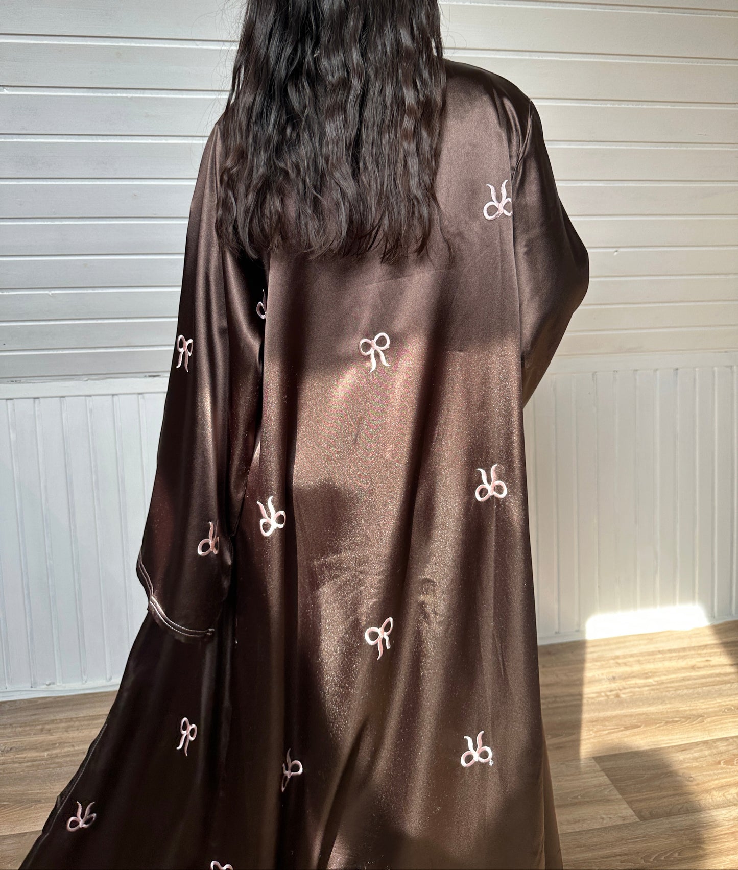 Satin Bow Abaya